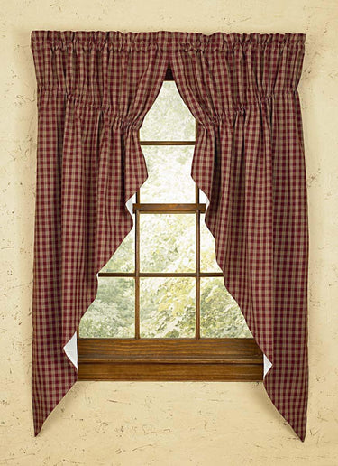 Sturbridge Wine Prairie Gathered Curtains Park Designs - The Fox Decor